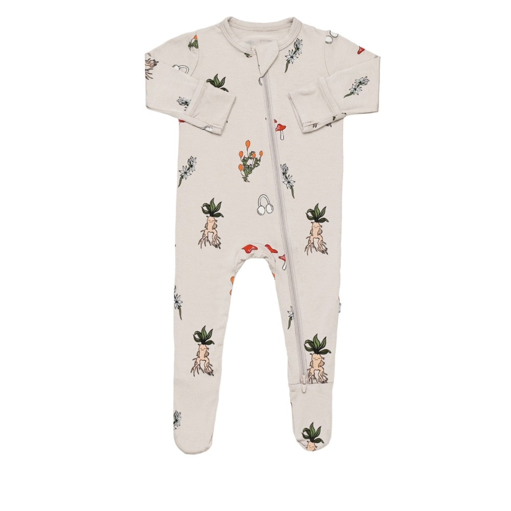 NWT NIB Kyte Baby Herbology Zip up Romper size 2T